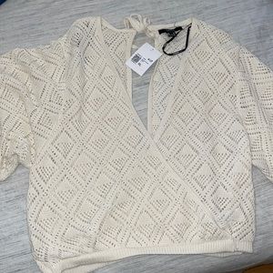 NWT Forever21 Cream Sweater Top XL